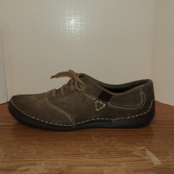 Josef Seibel Women's Size 42 (US 11) Shoes Loafers Suede Taupe Lace Up - Picture 4 of 12